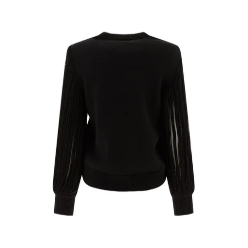 Fringed-Sleeve Knit Jumper