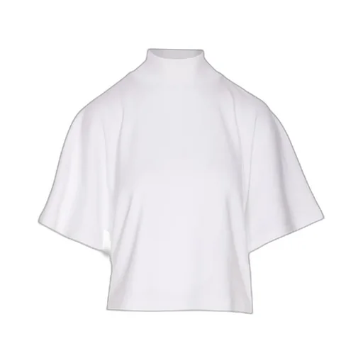 Ribbed High Neck T-Shirt