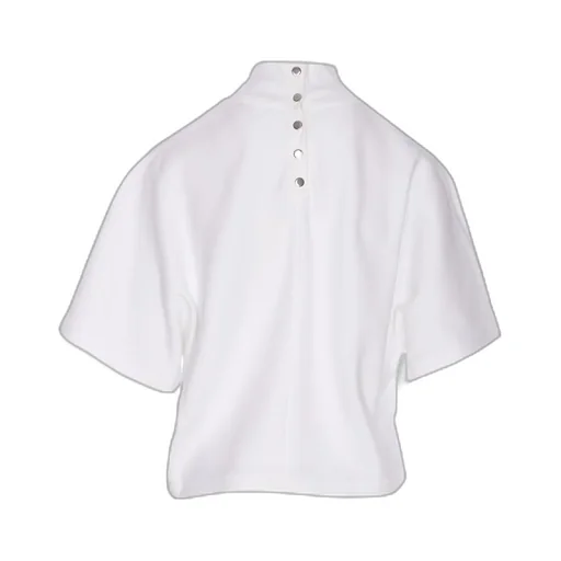 Ribbed High Neck T-Shirt