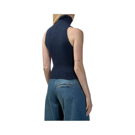 Halter Tweed Knitted Top