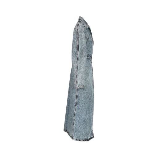 Spiral Denim Trench Coat