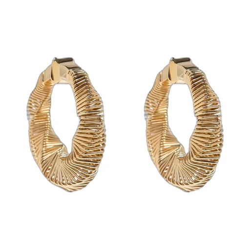 Square Spiral Small Hoops