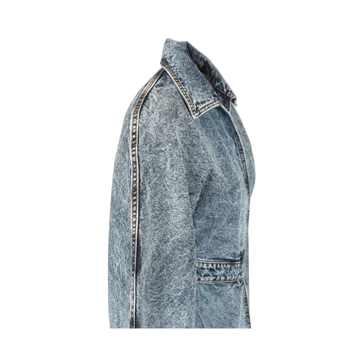Spiral Denim Trench Coat