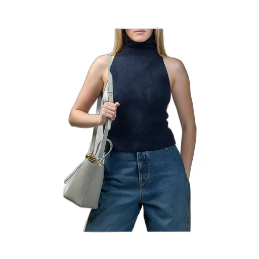 Halter Tweed Knitted Top