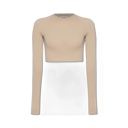 Crewneck Cropped Knitted Top