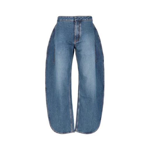 Zip-Fly Wide Leg Jeans