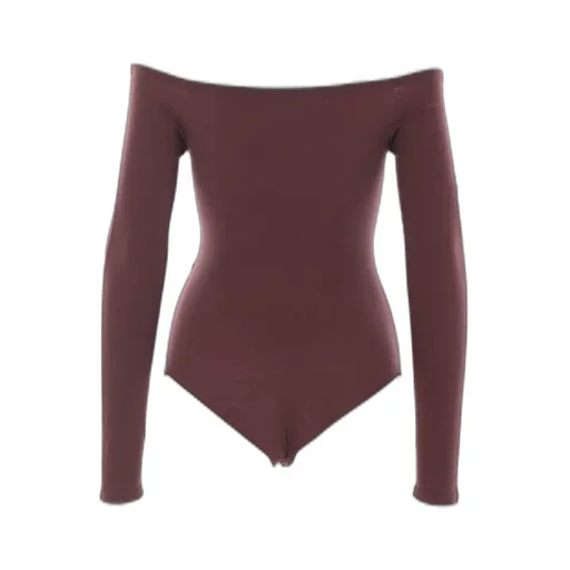 Second-Skin Knit Off-Shoulder Bodysuit