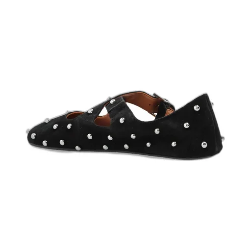 Criss Cross All-Over Embellished Ballet Flats
