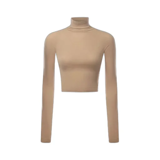 Roll-Neck Cropped Top