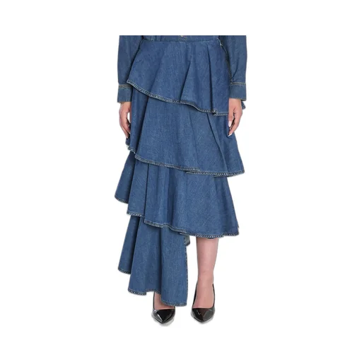 Denim Spiral Skirt