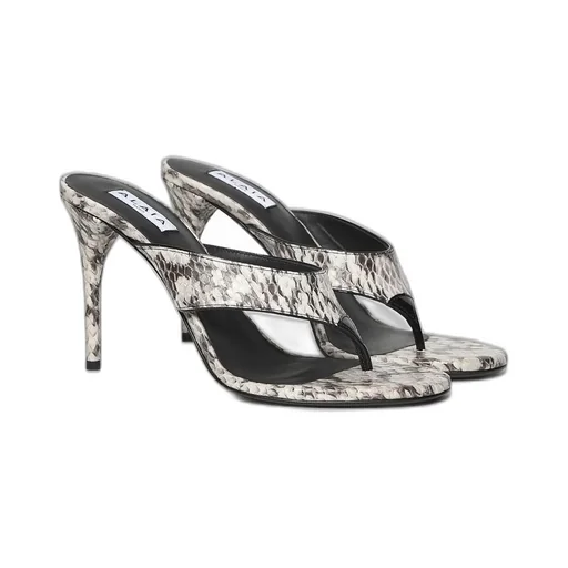 Infradito Embossed Heeled Sandals