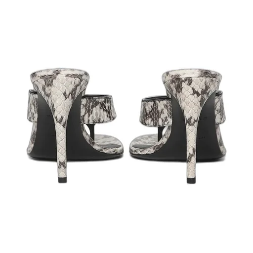 Infradito Embossed Heeled Sandals