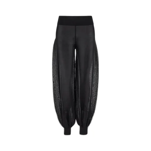 Ribbed Waistband Knitted Balloon Trousers