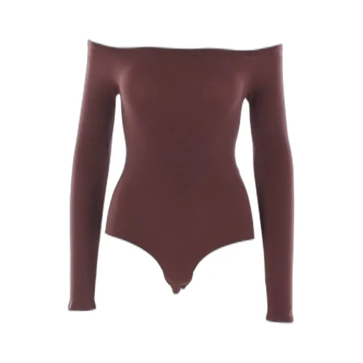 Second-Skin Knit Off-Shoulder Bodysuit