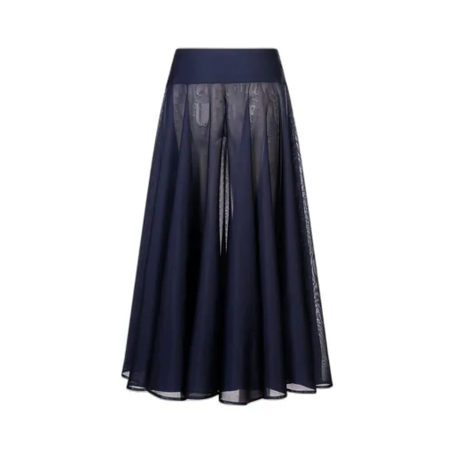 Elasticated Waist Maxi Pleated Skirt