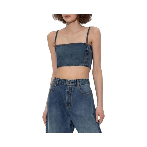 Denim Bustier Top