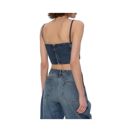 Denim Bustier Top