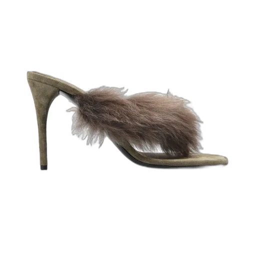 Heeled Thong Mules