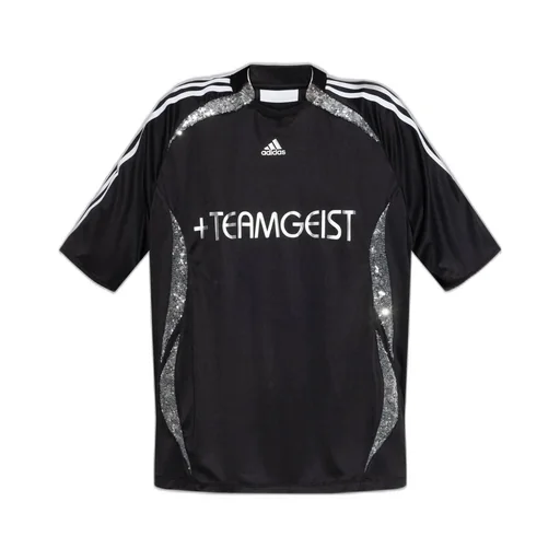 Logo Printed Sequinned Crewneck T-Shirt