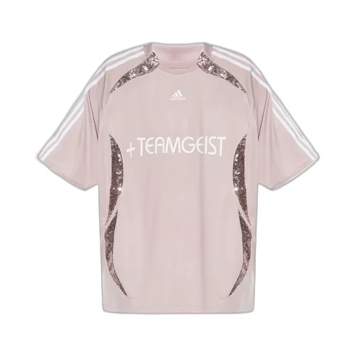 Logo Printed Sequinned Crewneck T-Shirt