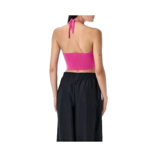 Fluffy Knitted Halter Top