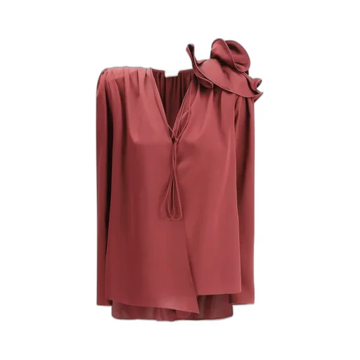 V-Neck Flower Blouse