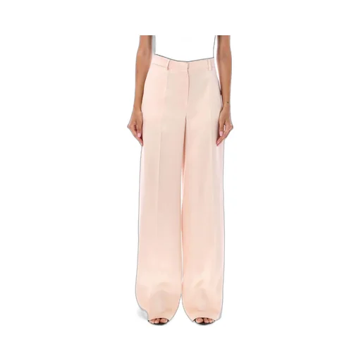Wide-Leg Mid-Rise Trousers