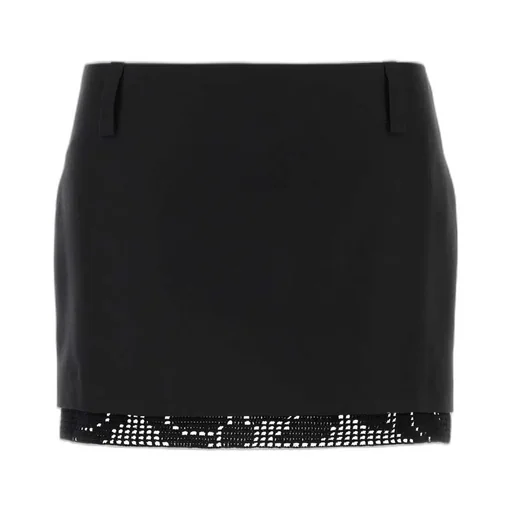 Lace Trim Mini Skirt