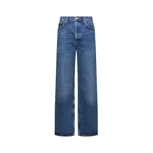 Logo Patch Straight Leg Jeans