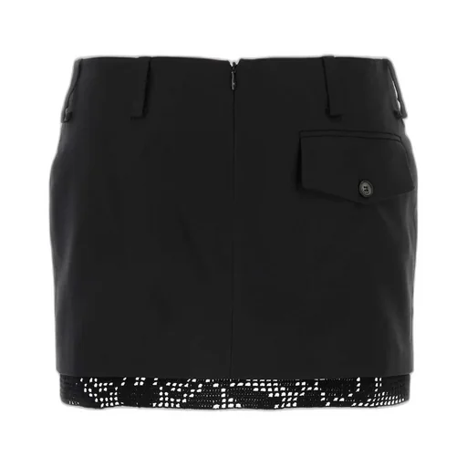 Lace Trim Mini Skirt