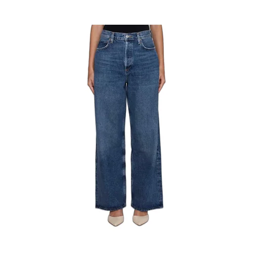 Logo Patch Straight Leg Jeans