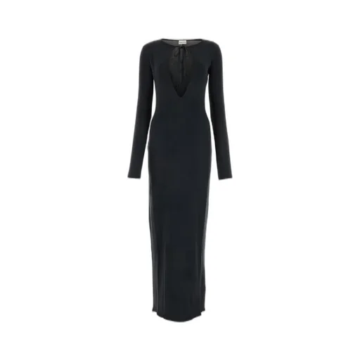 Cut-Out Long-Sleeved Maxi Dress
