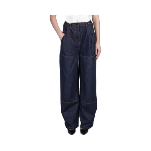 Loose Leg Industrial Denim Trousers
