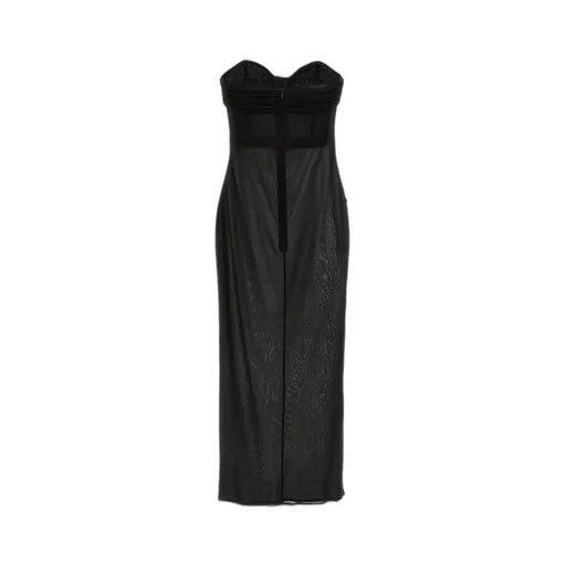 Strapless Bustier Midi Dress