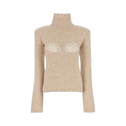 Lace Bra Turtleneck Jumper
