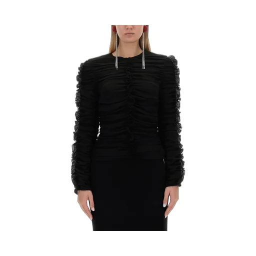Long-Sleeved Ruched Top