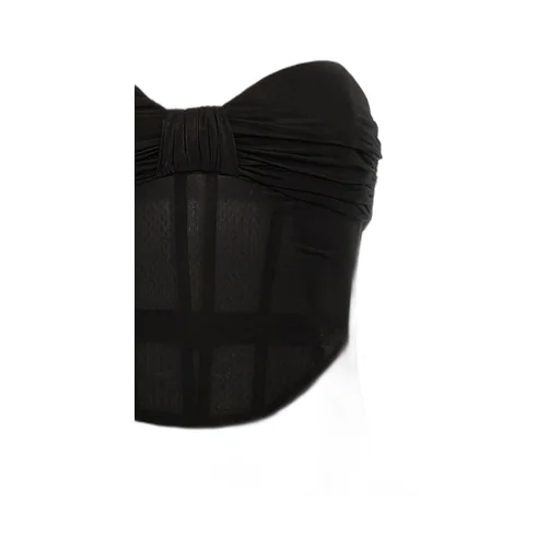Strapless Bustier Midi Dress