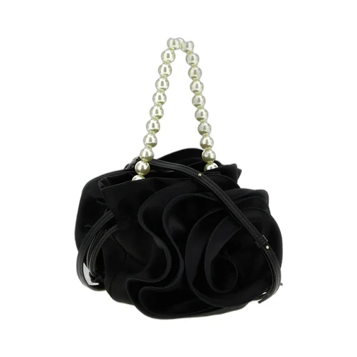 Magda Embellished-Handle Flower Bucket Bag