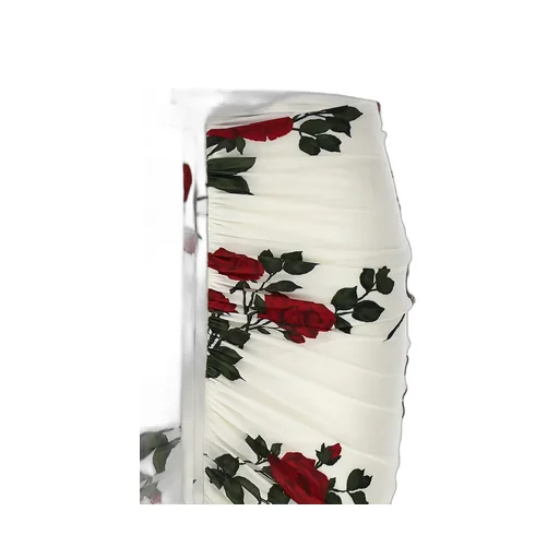 Floral Printed Ruched Midi Skirt