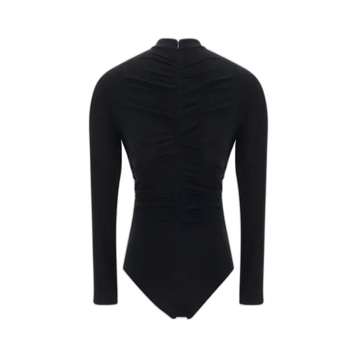 Gathered High-Neck Bodysuit