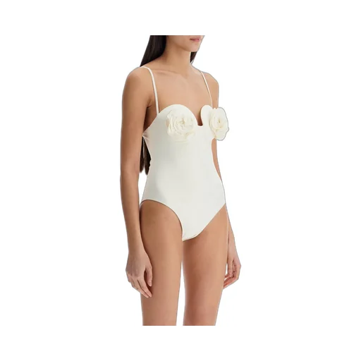 3D Flower Retro Bustier Swimsuit
