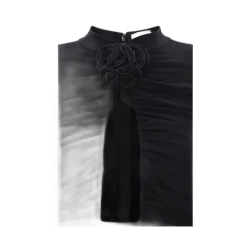 Gathered High-Neck Bodysuit