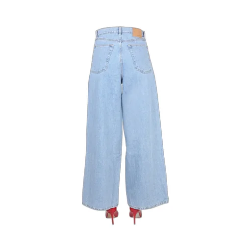 Logo Patch Wide Leg Jeans