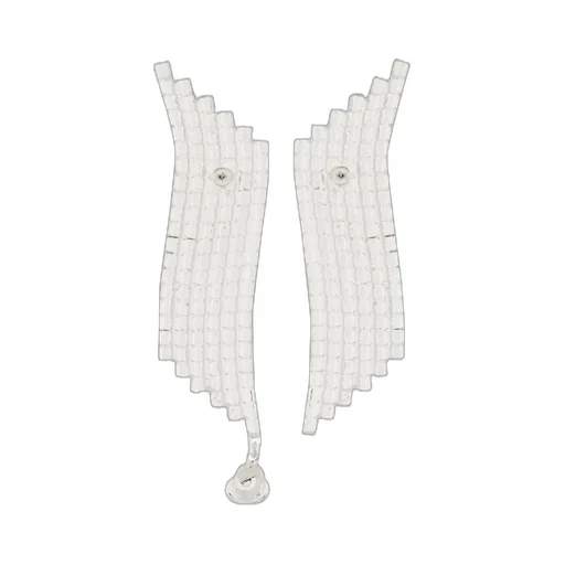 Rose Charm Embellished Wave Earrings