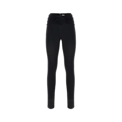 Floral-Appliqué Ruched Leggings