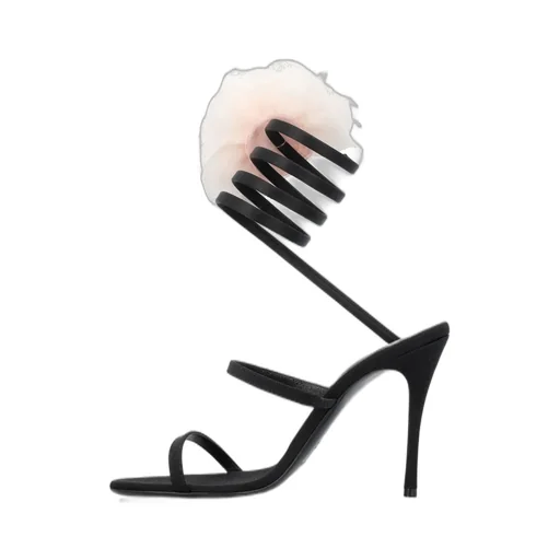 Floral Patch Ankle Strap Sandals