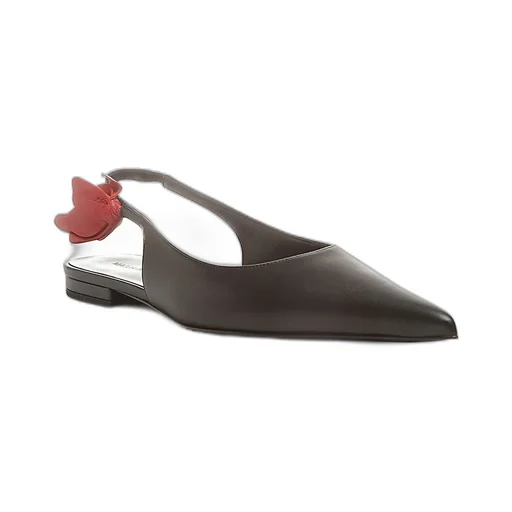 Floral Detailed Slingback Flats
