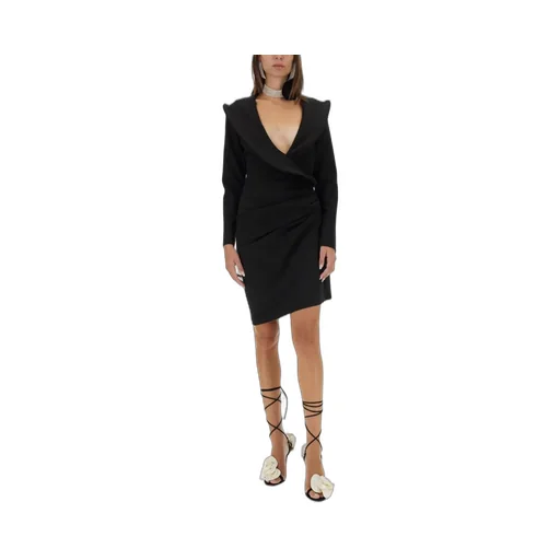Sculptural Long-Sleeved Dress