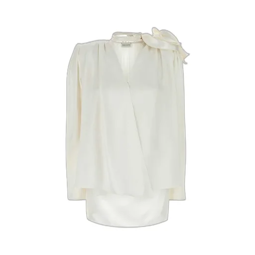 Floral Detailed Satin Shirt