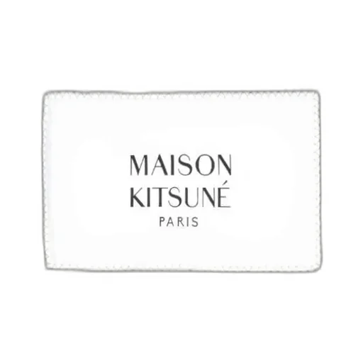 Logo Patch Fringed Knit Scarf